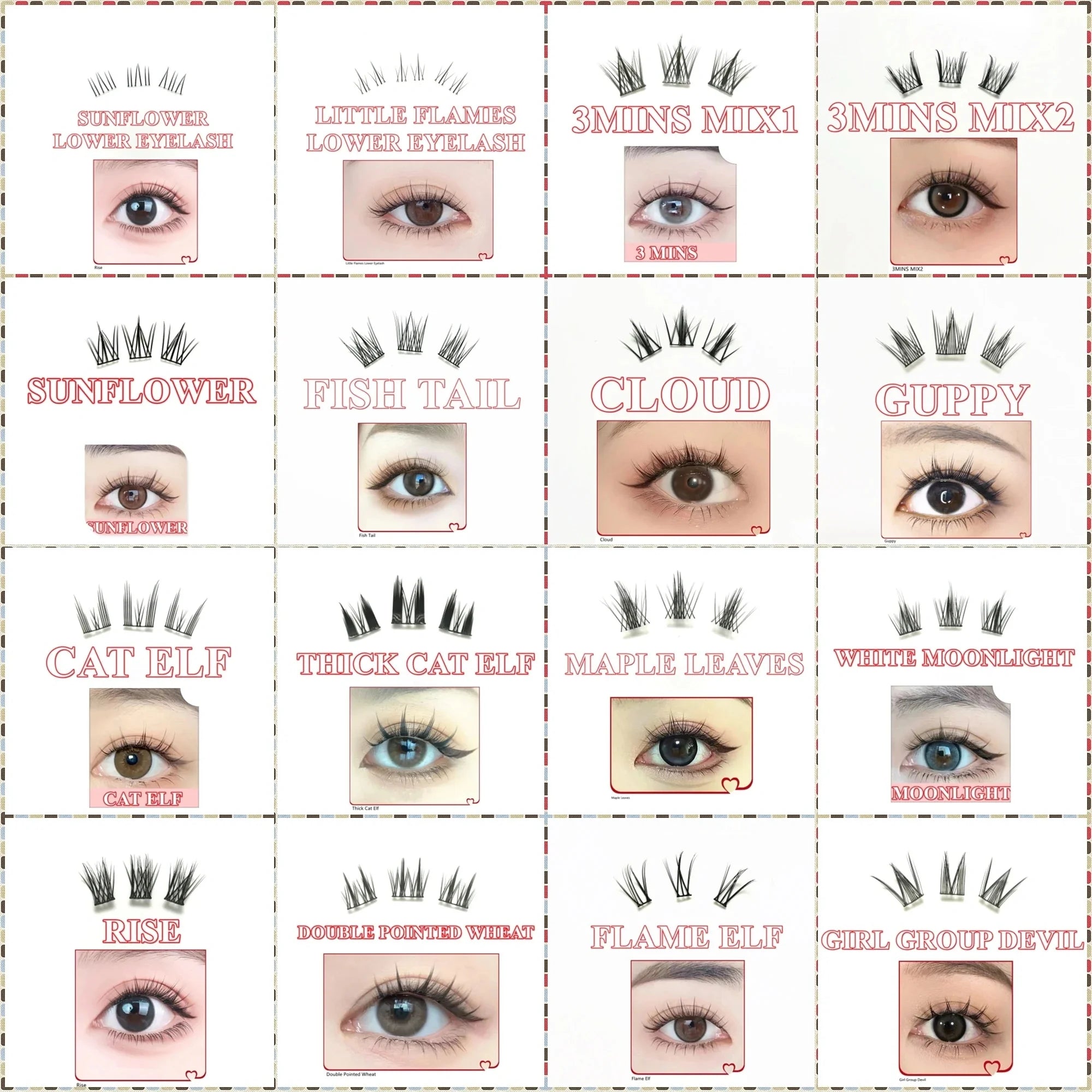 32 Rows Large Capacity Eyelash Extensions Professional Individual Cluster DIY Natural False Lashes