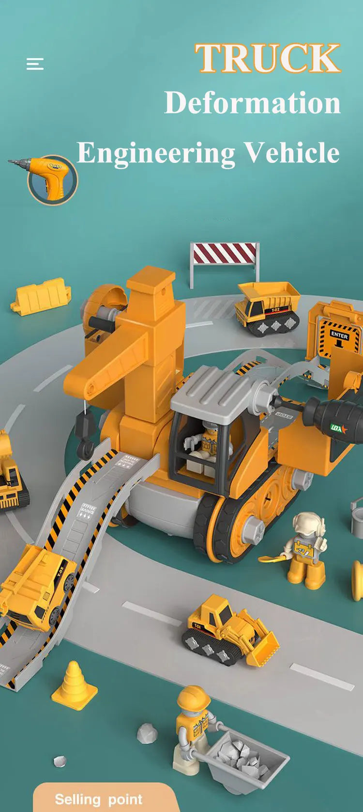 Kids Electric Drill Tool Toy – Educational Engineering & Assembly Set for Boys