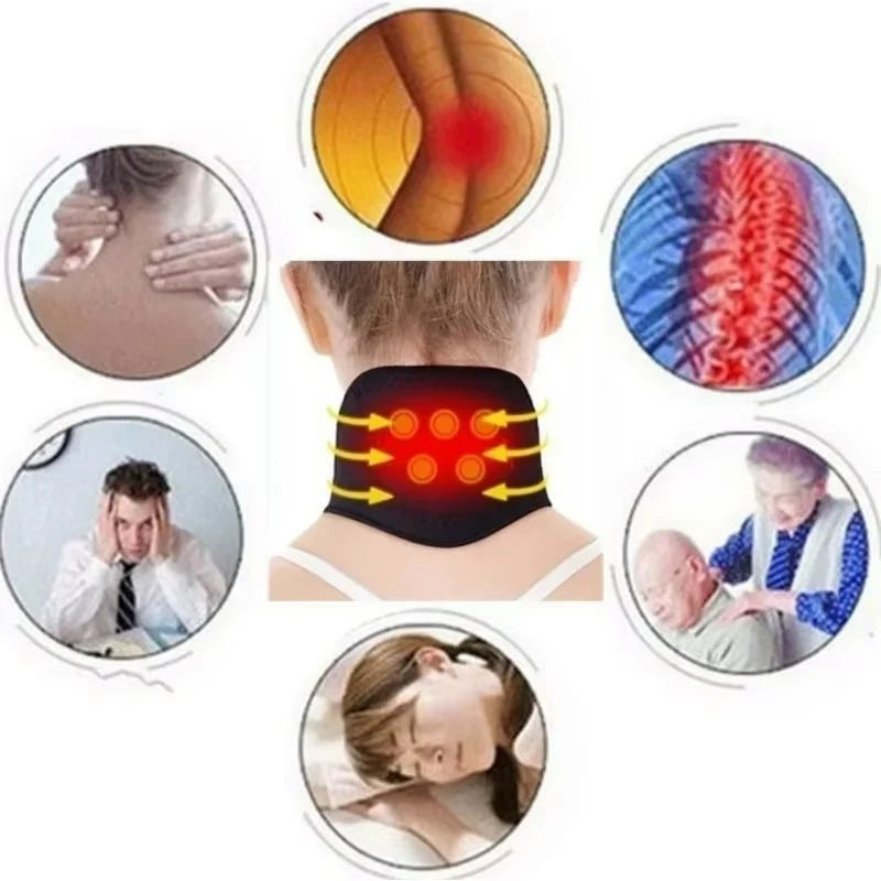Self-Heating Magnetic Neck Support Brace – Reusable Cervical Massage & Warmth