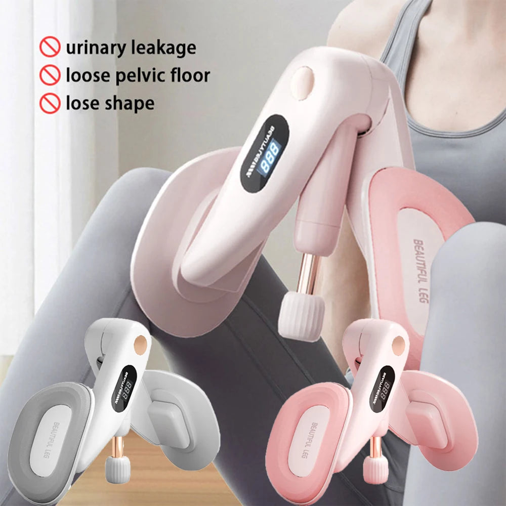 Adjustable Thigh Master & Pelvic Floor Trainer with Counter for Women