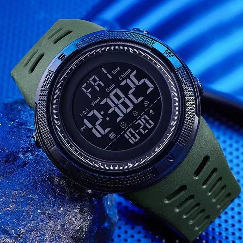 YIKAZE Y01 Military Digital Sports Watch – Waterproof Multifunction Men’s Electronic Wristwatch