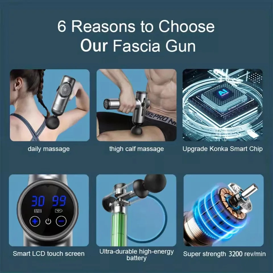99-Speed Professional Muscle Massage Gun – Deep Tissue Percussion Massager for Back, Neck & Full Body Pain Relief