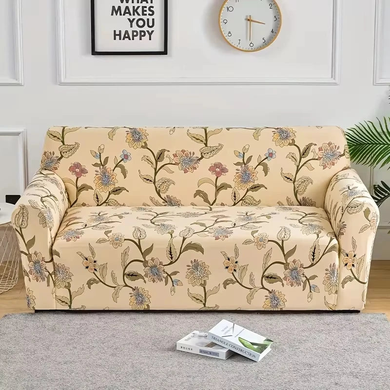 Floral Elastic Spandex Sofa Cover – Anti-Dirty Furniture Protector for Home & Office Décor