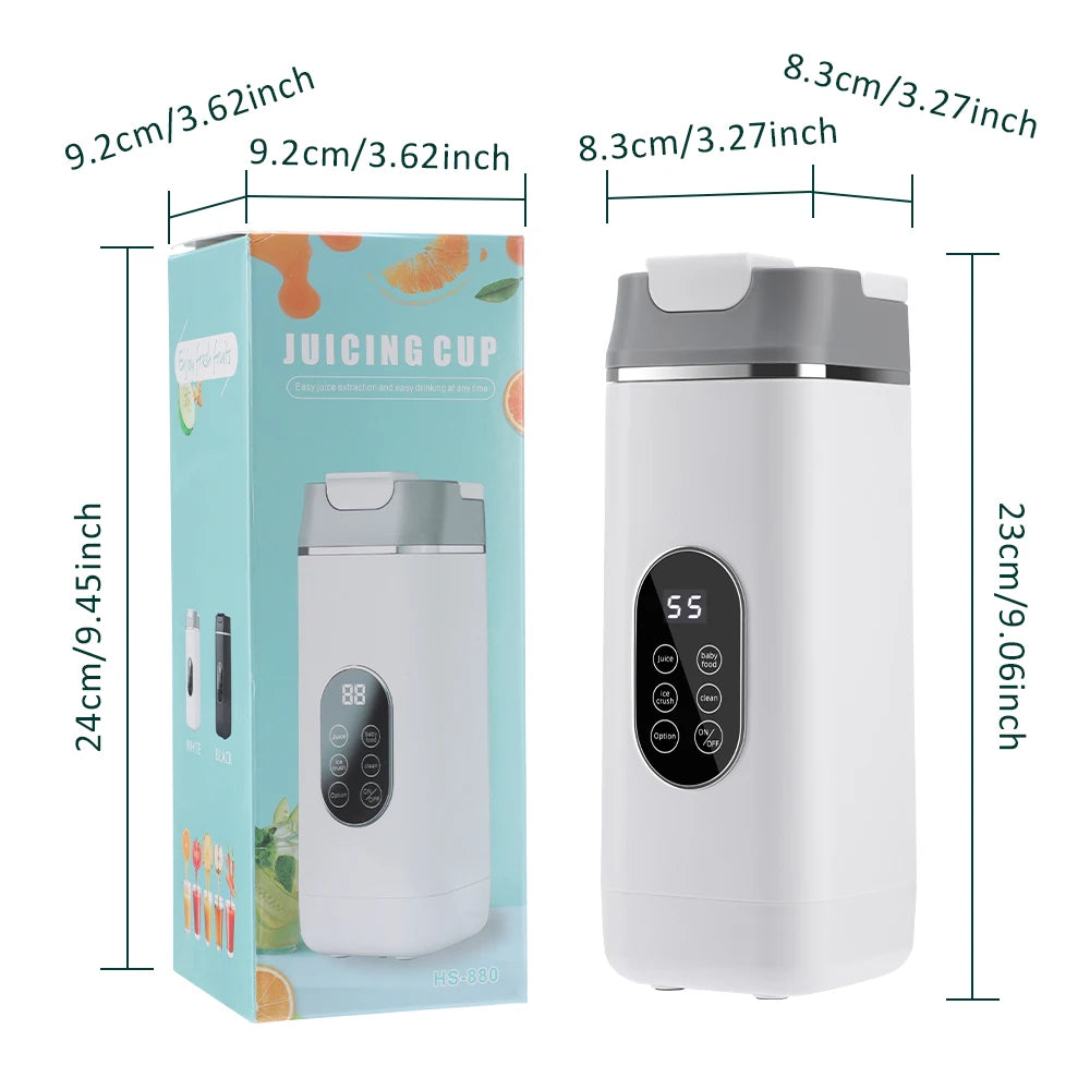 6-Blade Portable Electric Juicer Cup USB Rechargeable Personal Blender