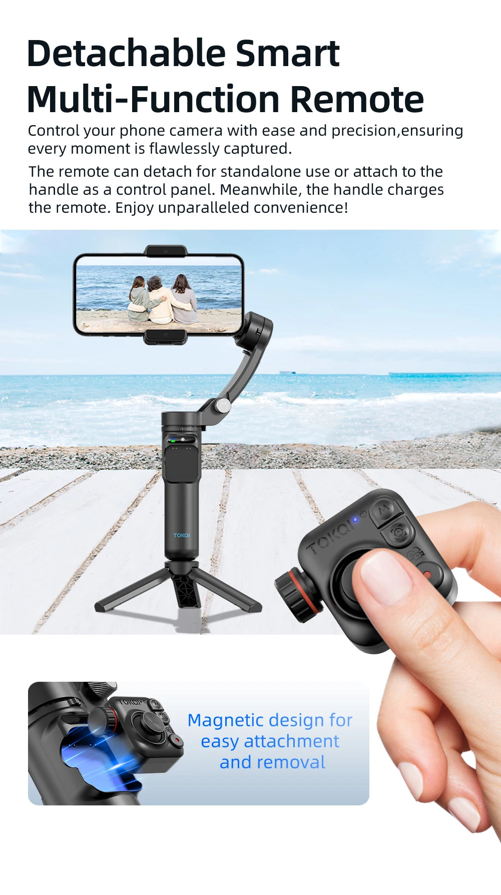 3-Axis Handheld Gimbal Stabilizer for Smartphone – Anti-Shake Video Tripod with Selfie Mode for iPhone & Xiaomi