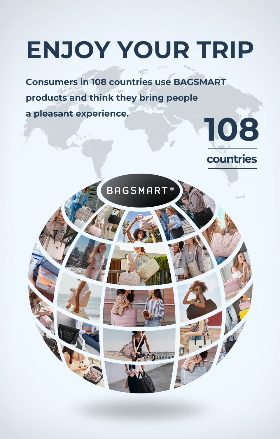 BAGSMART Large Capacity Tote Bag for Women – Crossbody Shoulder Handbag for College & Work