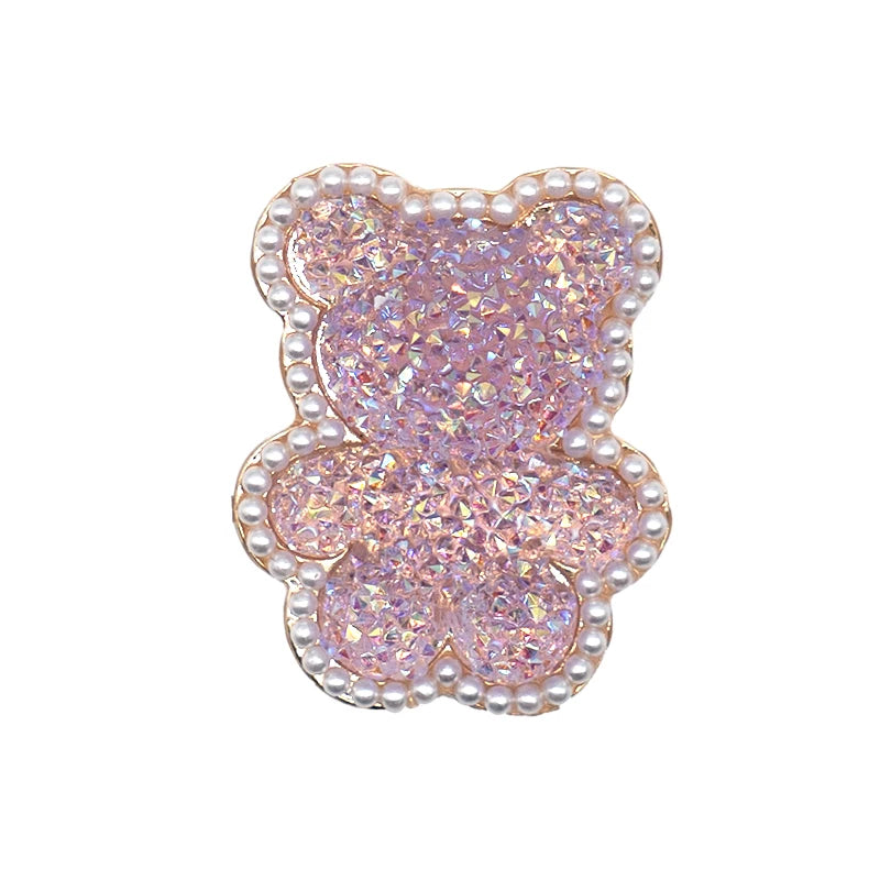 1pcs Pink Bird Bear Fox Designer Metal Shoe Charms Luxury Decorations Pins for Women Girls Gifts bow Shoe Accessories