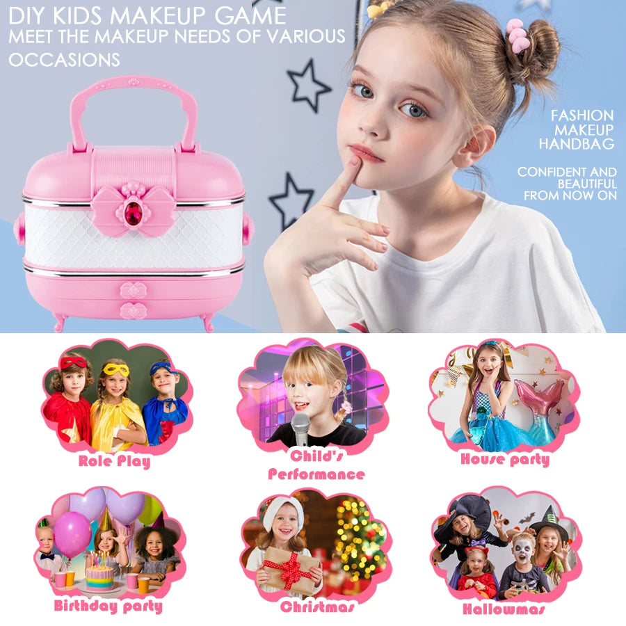 Kids Washable Makeup Kit – Real Toddler-Friendly Makeup Set for Girls