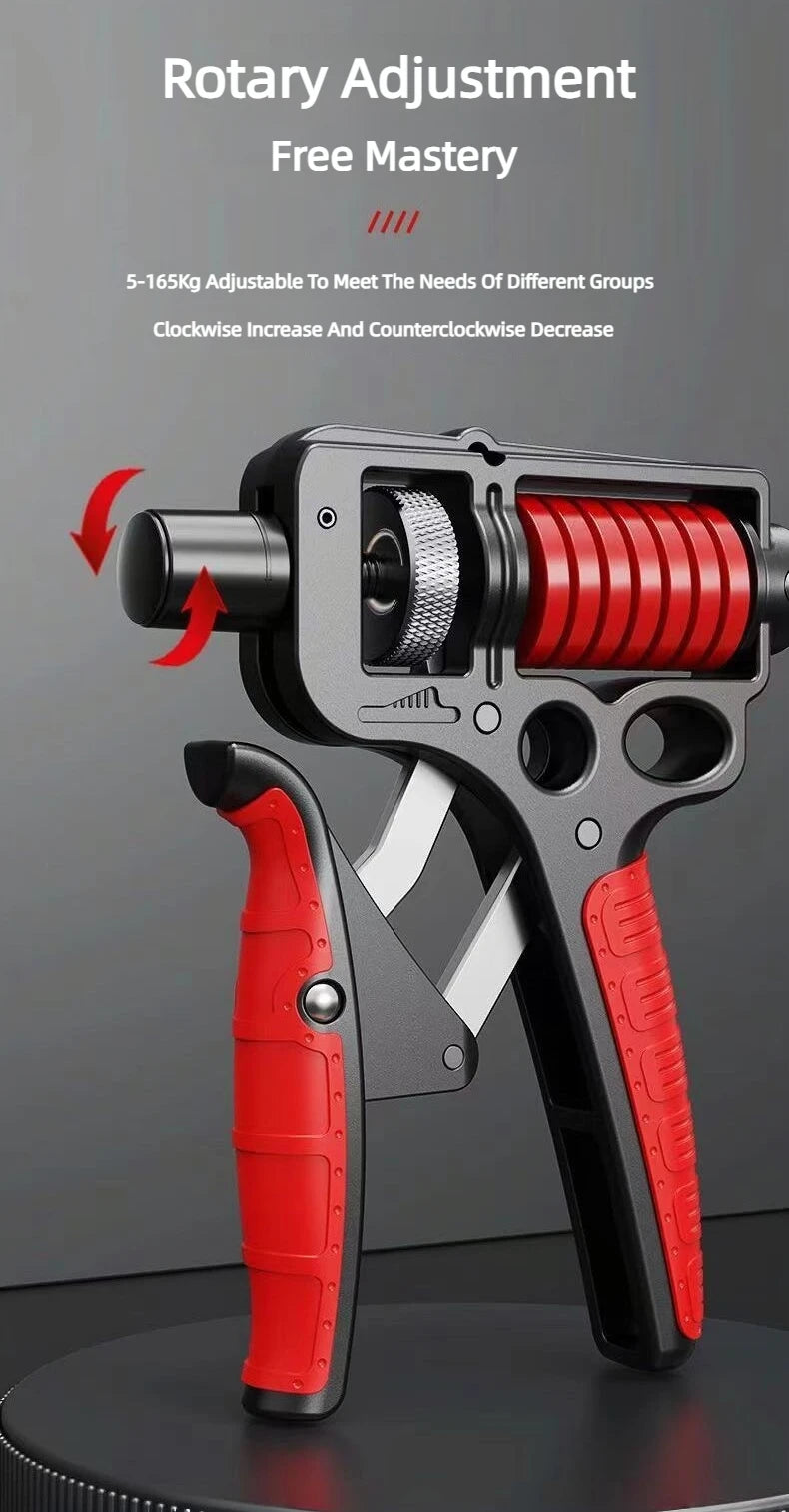 Adjustable Heavy Hand Grip Strengthener – 5–165Kg Forearm, Wrist & Finger Exercise Trainer