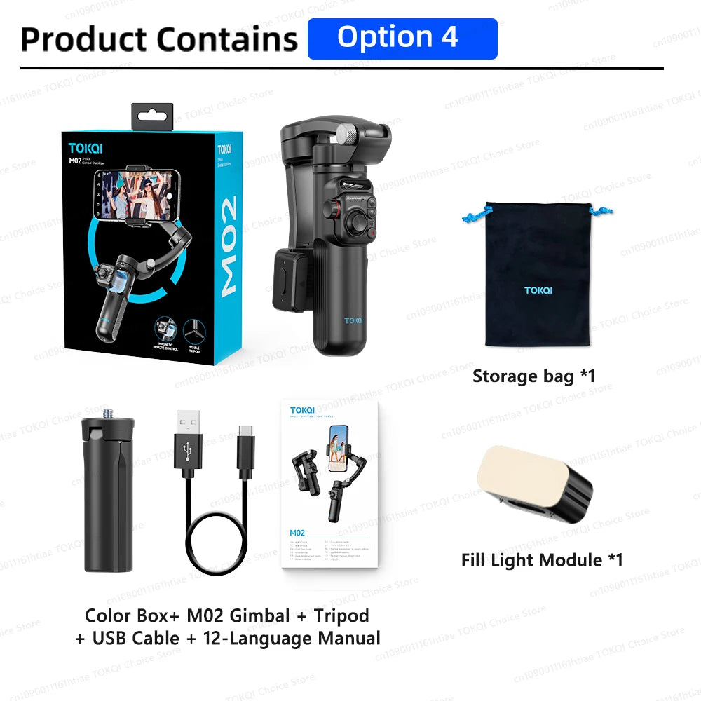 3-Axis Handheld Gimbal Stabilizer for Smartphone – Anti-Shake Video Tripod with Selfie Mode for iPhone & Xiaomi