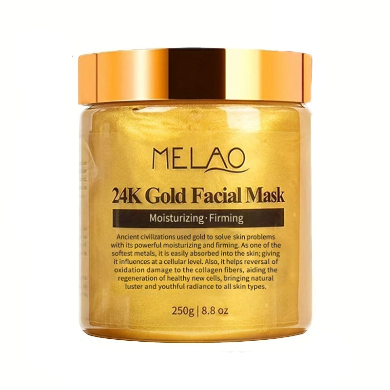 MELAO 24K Gold Face Mask – Collagen Moisturizing Facial Mask for Radiant Skin