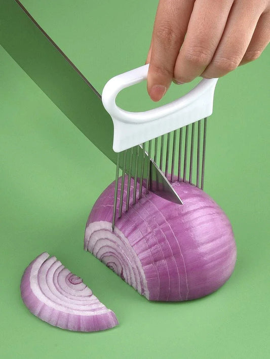 Colorful Onion Slicer Stainless Steel Potato Chip & Vegetable Holder