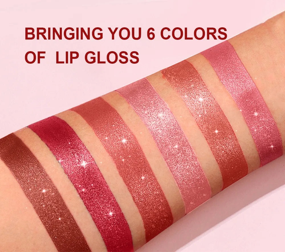 Pearlescent Pink Glitter Velvet Lipstick – Metallic, Waterproof, Long-Lasting Matte Shimmer Diamond Lipstick