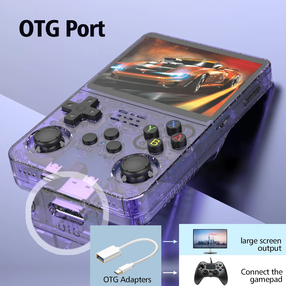 R36S Retro Handheld Game Console 128GB – 3.5" IPS Screen Linux System Portable Gaming Console with 64GB/128GB Games