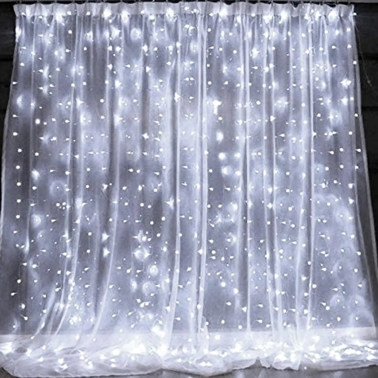 300LED Curtain Fairy Lights – 8 Modes Twinkle String Lights with Remote for Bedroom & Wedding Decor