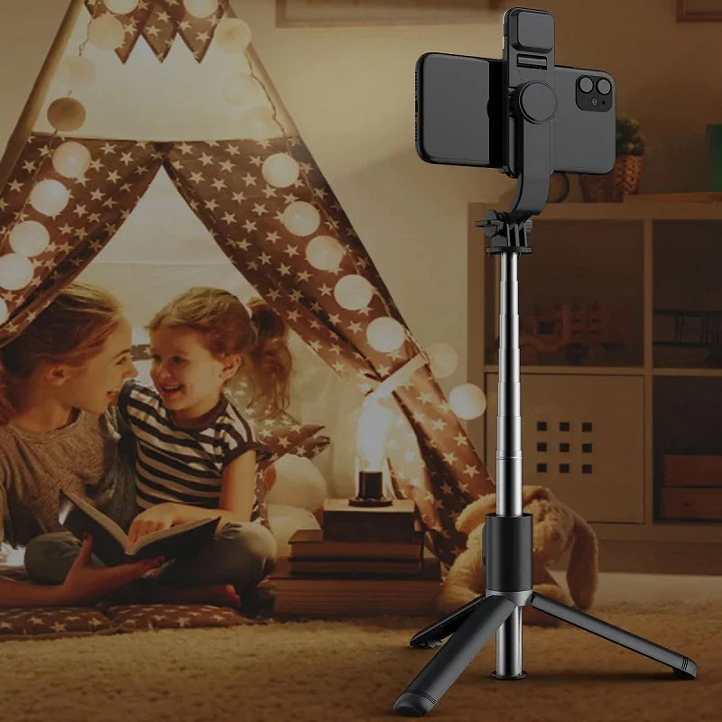 Xiaomi Selfie Stick 1045mm Bluetooth Tripod with LED Fill Light & Remote Shutter – Wireless Extendable Selfie Stand for Android & iPhone