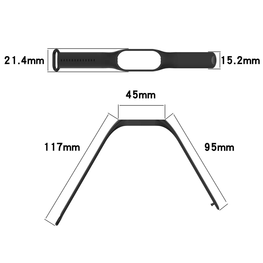 Strap for Xiaomi Mi Band 3 4 5 6 7 Sport Bracelet Silicone Wrist Strap For Xiaomi Mi Band 7 6 5 4 3 Bracelet (Excluding watch)