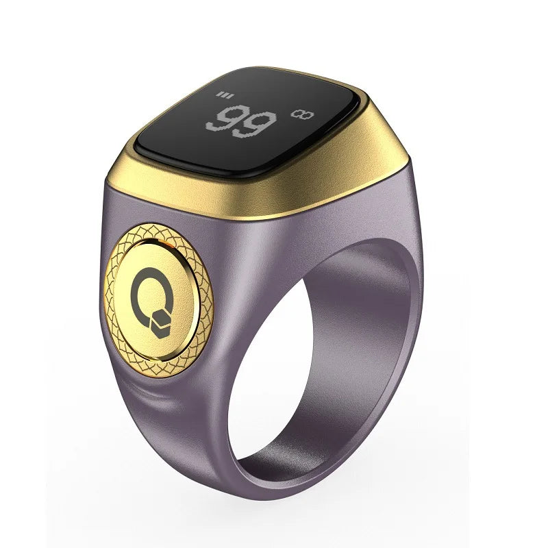 IQibla Smart Zikr Ring Digital Tasbih Counter with Prayer Reminder