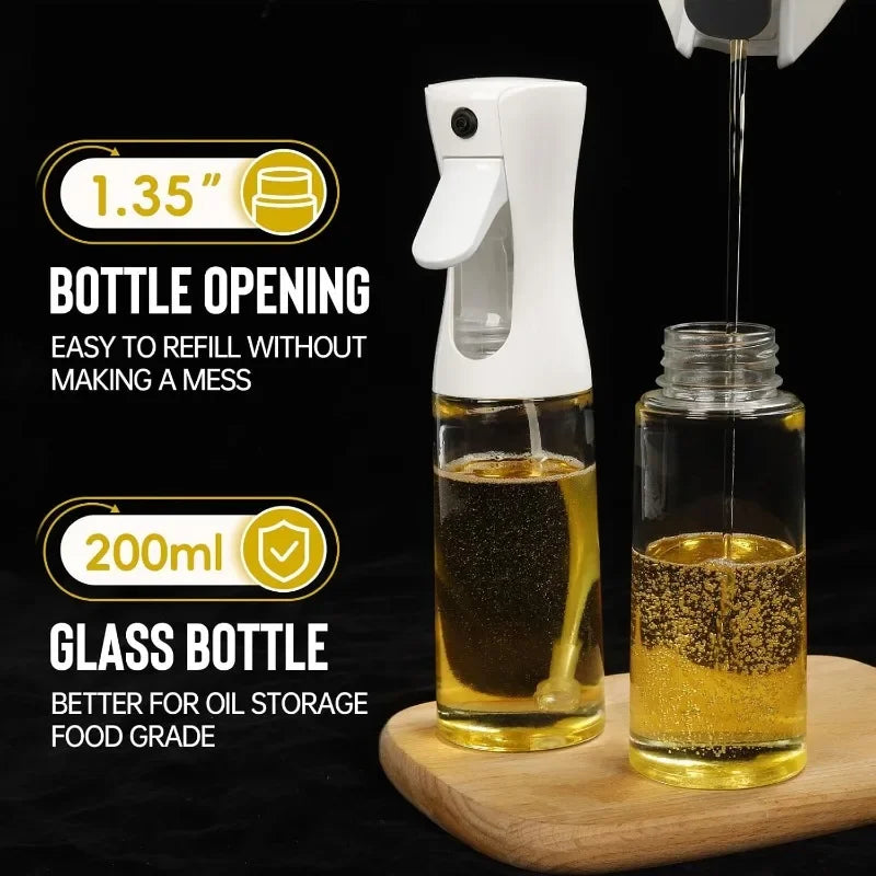 Oil Spray Bottle for Cooking – Refillable Olive Oil Dispenser