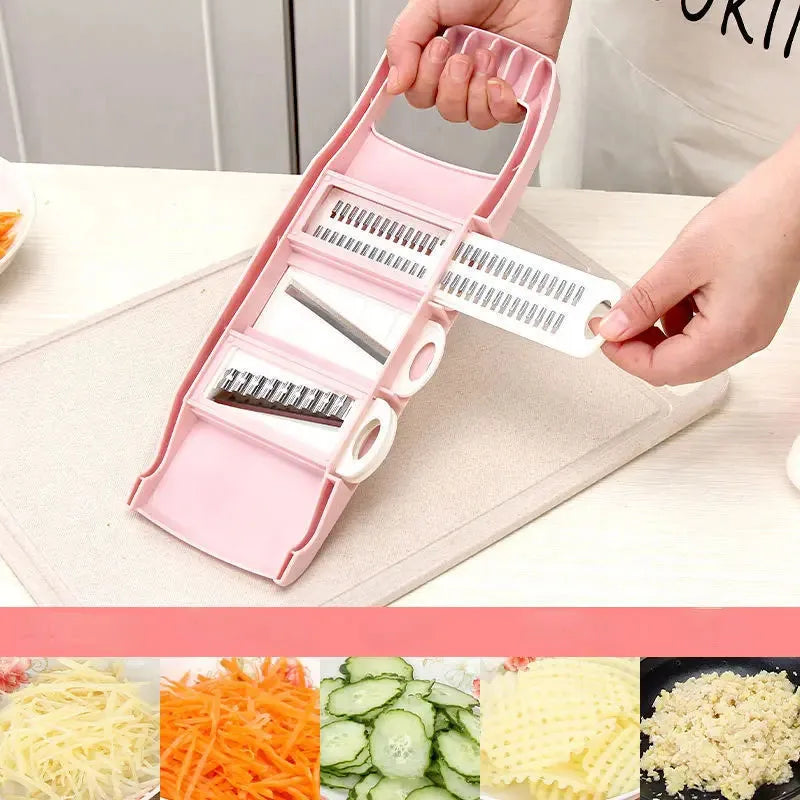Multifunctional Vegetable Slicer Potato Julienne Grater with Handle