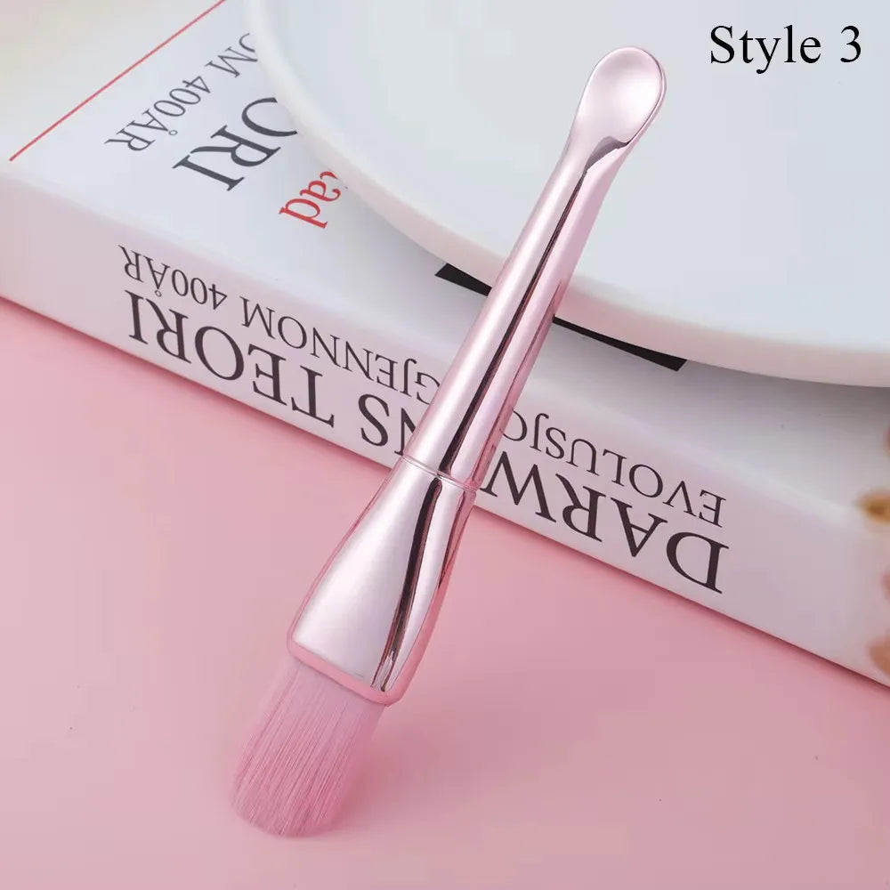 Flat Face Mask Brush – Soft Hair Applicator for Facial Cleansing, Foundation & Concealer