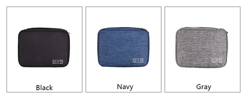 Waterproof Cable Storage Organizer Bag – Portable Travel Electronic Accessories Case for Cables & Chargers