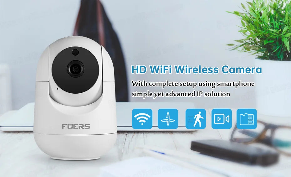 Fuers 5MP WiFi Indoor Camera AI Tracking Smart Home Security Baby Monitor