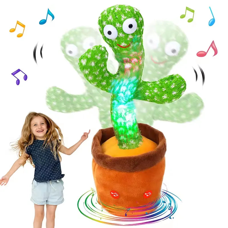Dancing Cactus Plush Toy – 120 Songs Speaker Talking Voice Repeat for Kids