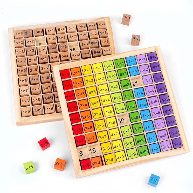 Montessori Wooden 99 Multiplication Table – Educational Math Toy for Kids & Preschool Learning