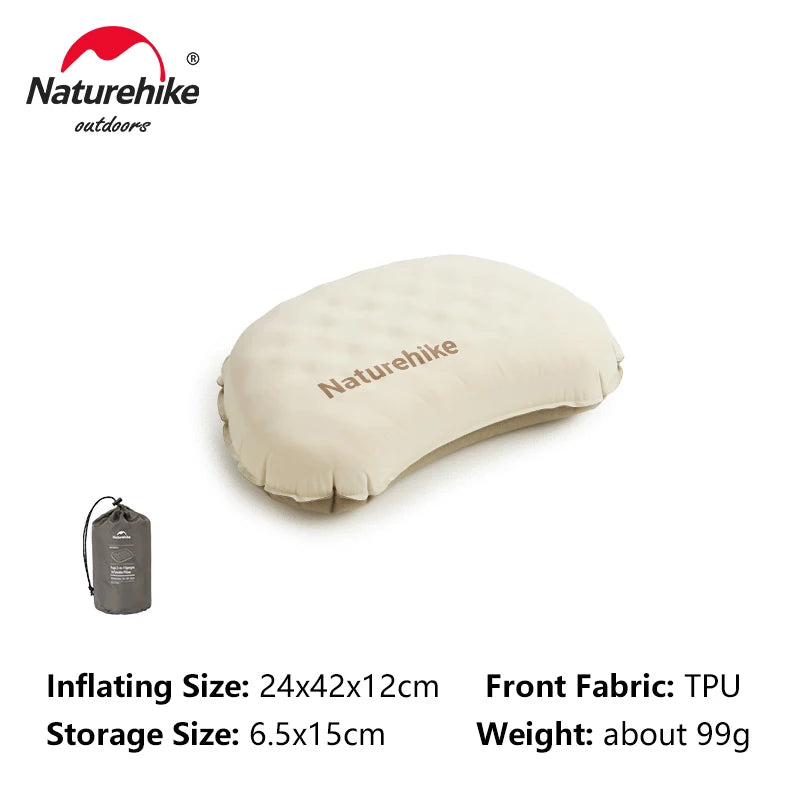 Naturehike Feather Bone 2-in-1 Foam Inflatable Pillow Waterproof Oilproof Stainproof Adjustable Soft Breathable Camp Travel Nap