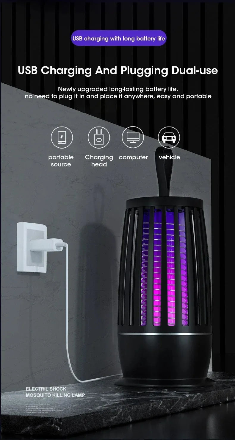 Portable Electronic Mosquito Killer Lamp – Electric Insect Zapper & Repellent Machine for Home & Outdoor Use