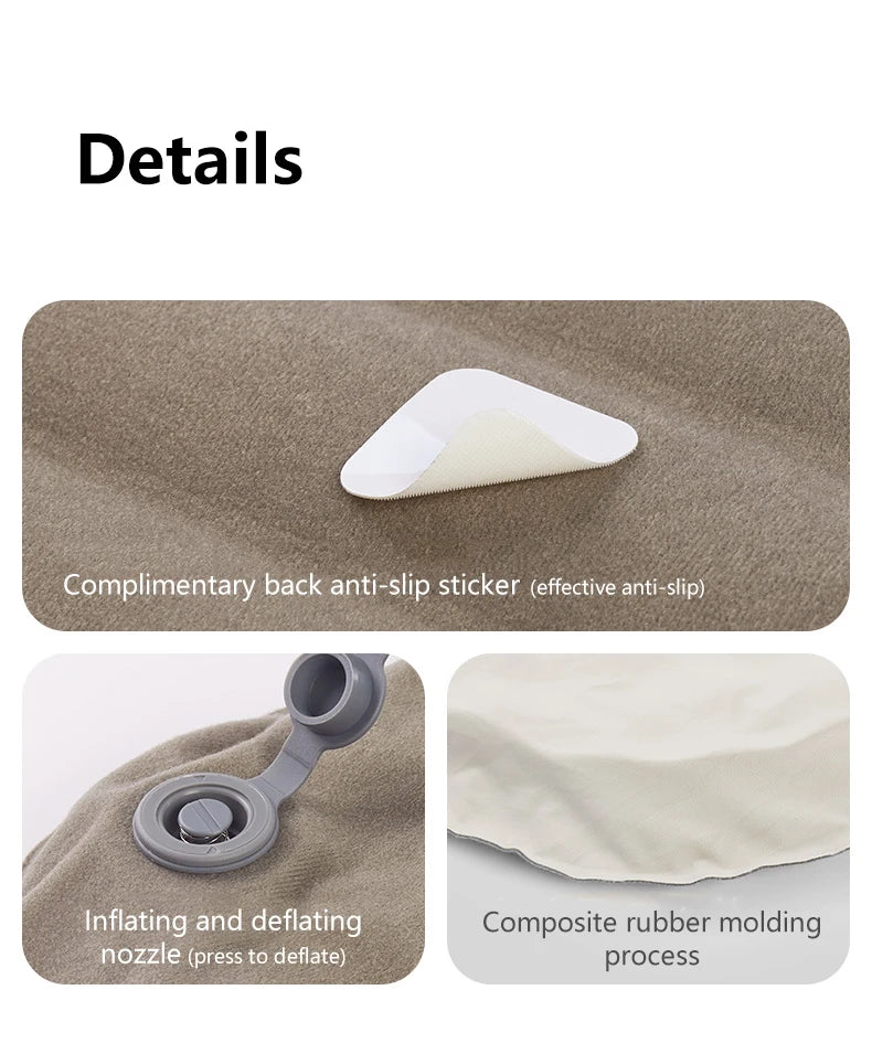 Naturehike Feather Bone 2-in-1 Foam Inflatable Pillow Waterproof Oilproof Stainproof Adjustable Soft Breathable Camp Travel Nap