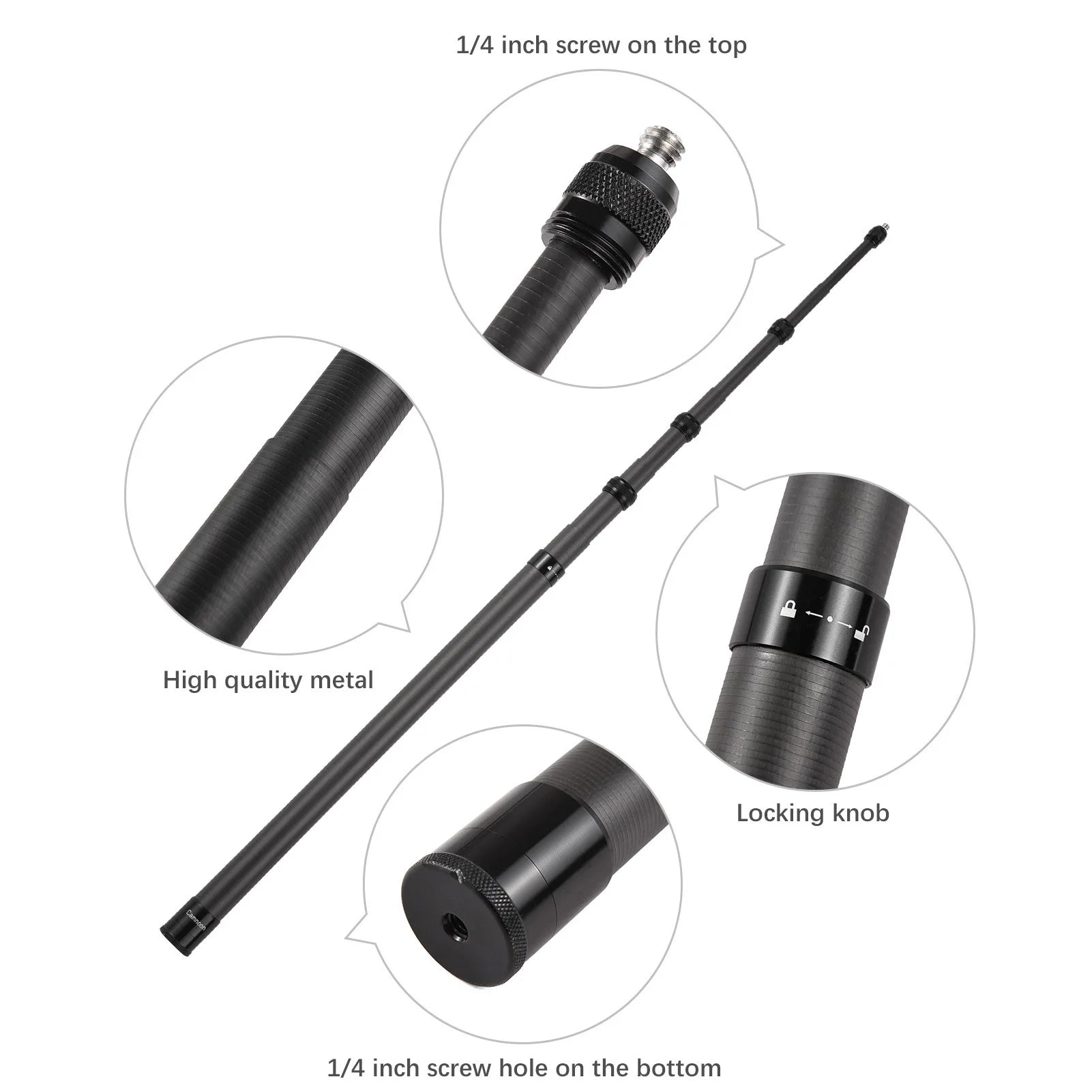 Insta360 3M Carbon Fiber Selfie Stick – 118" Long Telescopic Portable Selfie Stand for INSTA360 X2/X3