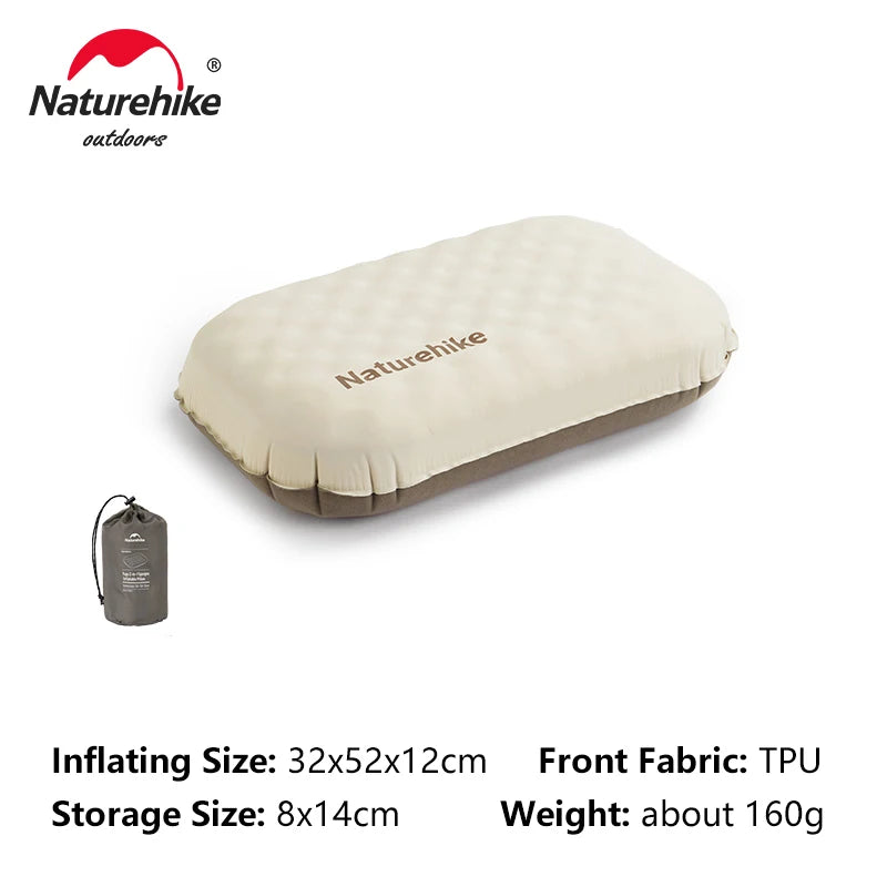 Naturehike Feather Bone 2-in-1 Foam Inflatable Pillow Waterproof Oilproof Stainproof Adjustable Soft Breathable Camp Travel Nap
