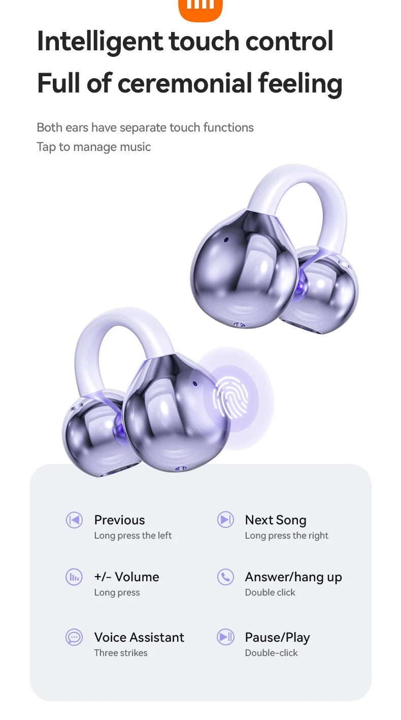 Xiaomi Mijia M91 Open-Ear Wireless Earphones Bluetooth 5.4 ENC Noise Reduction HD Call Touch Control Headset