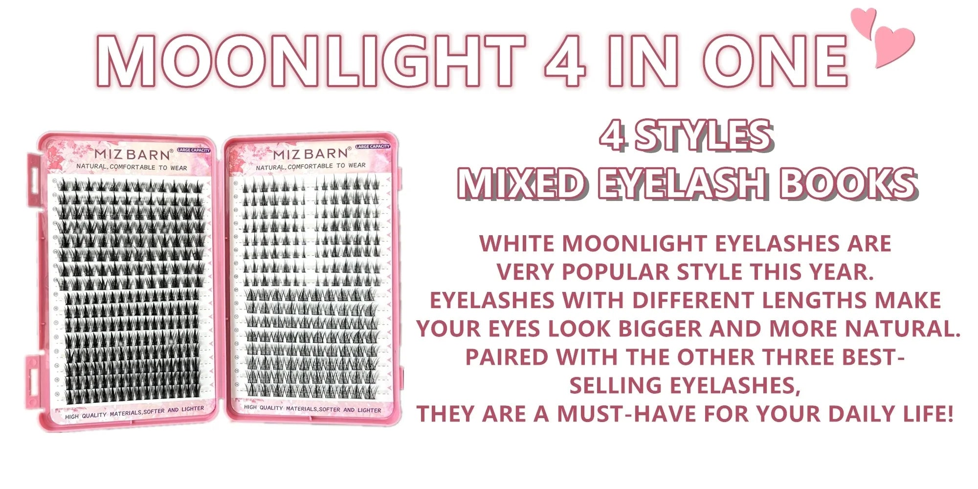 32 Rows Large Capacity Eyelash Extensions Professional Individual Cluster DIY Natural False Lashes