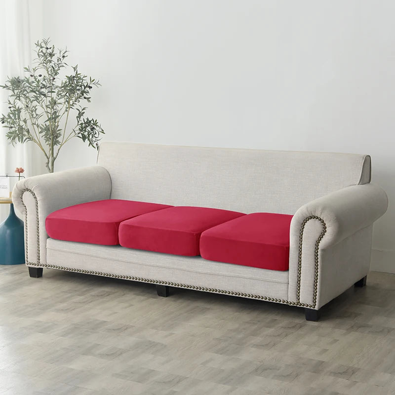 Plush Elastic Sofa Slipcover – Anti-Slip Couch Cover for Home & Office
