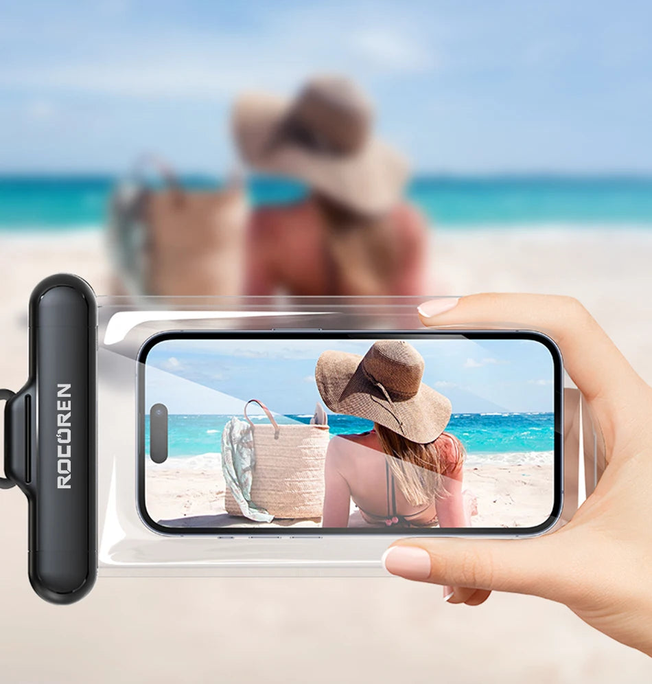 Rocoren Waterproof Phone Case for iPhone 14 13 Pro Samsung Xiaomi Universal Water Proof Phone Pouch Transparent Protection Cover