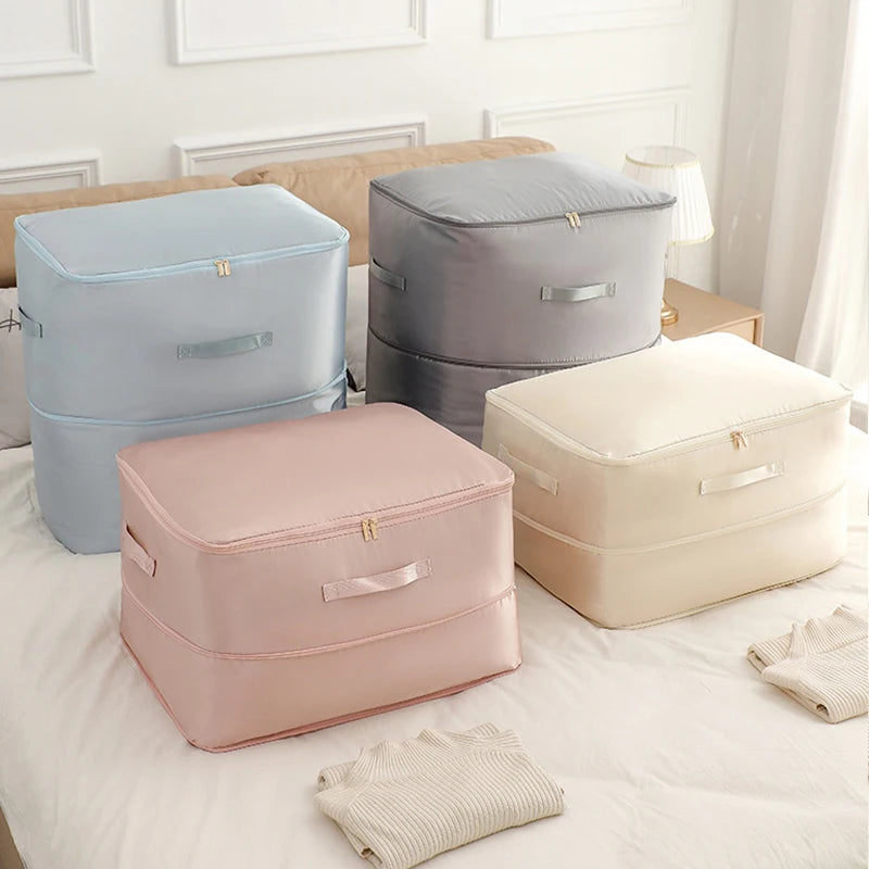 1pc Compression Organizer Bag Large Capacity Down Jacket Duvet Storage Bag Foldable Luggage Suitcase Organizer Compressed Travel