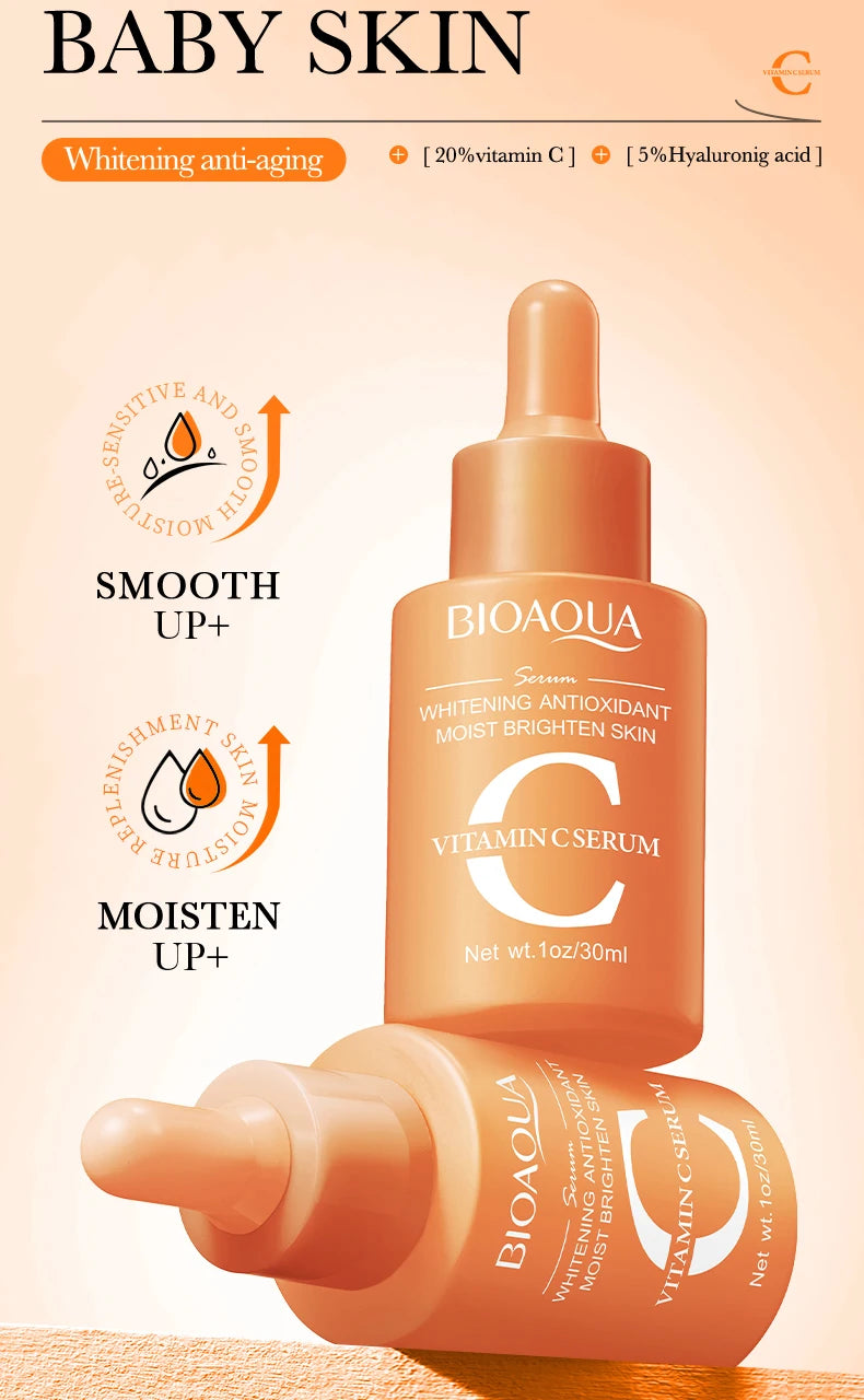 BIOAQUA Vitamin C Retinol Hyaluronic Acid Serum – Moisturizing, Brightening & Firming Facial Essence