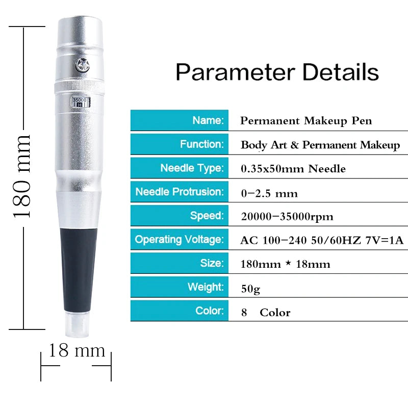 Dermograph Rotary Tattoo Pen Machine – Professional PMU Device for Eyebrows, Lips & Micropigmentation