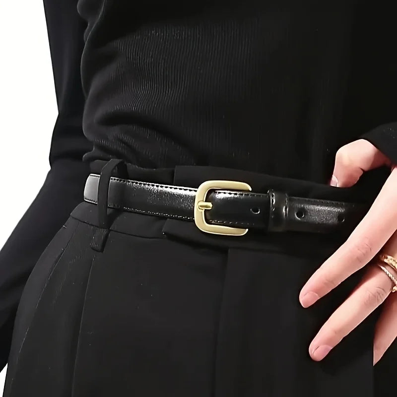 2-Pack Casual Fashion Belts – Simple Needle Buckle Double Loop Belts for Daily Wear, High-End Feel