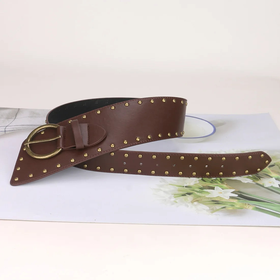 Ladies' rivet Pin buckle bronze Stud Buckle external belts For Women girdle Decorate waist Corset Pung Cowgirl On Dress Coat