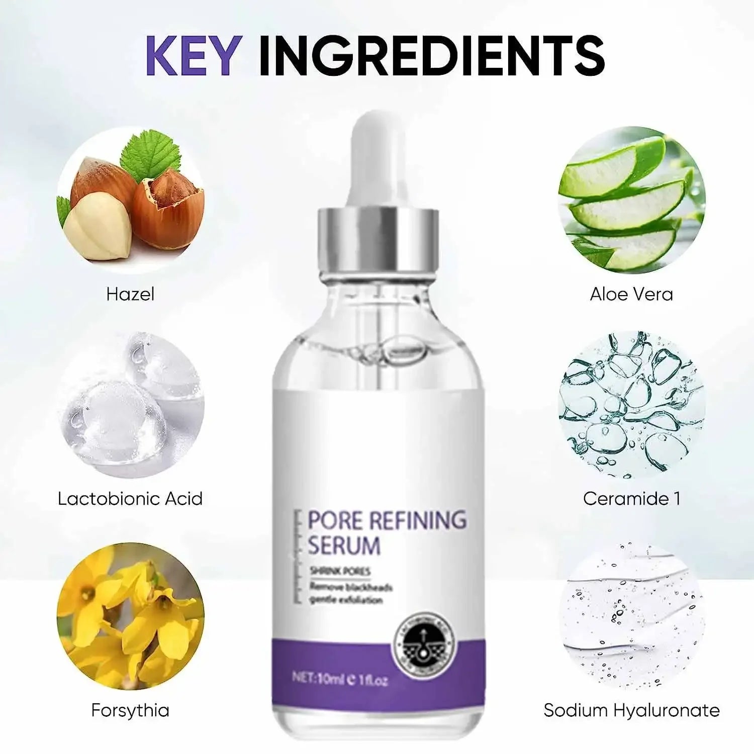 Pore Shrinking Serum – Facial Pore Minimizing & Tightening Essence for Smooth, Firm Skin