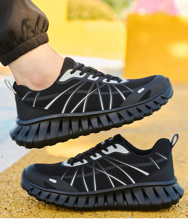 Pink Women’s Steel Toe Work Sneakers – Lightweight Safety Shoes Anti-Smash & Anti-Puncture