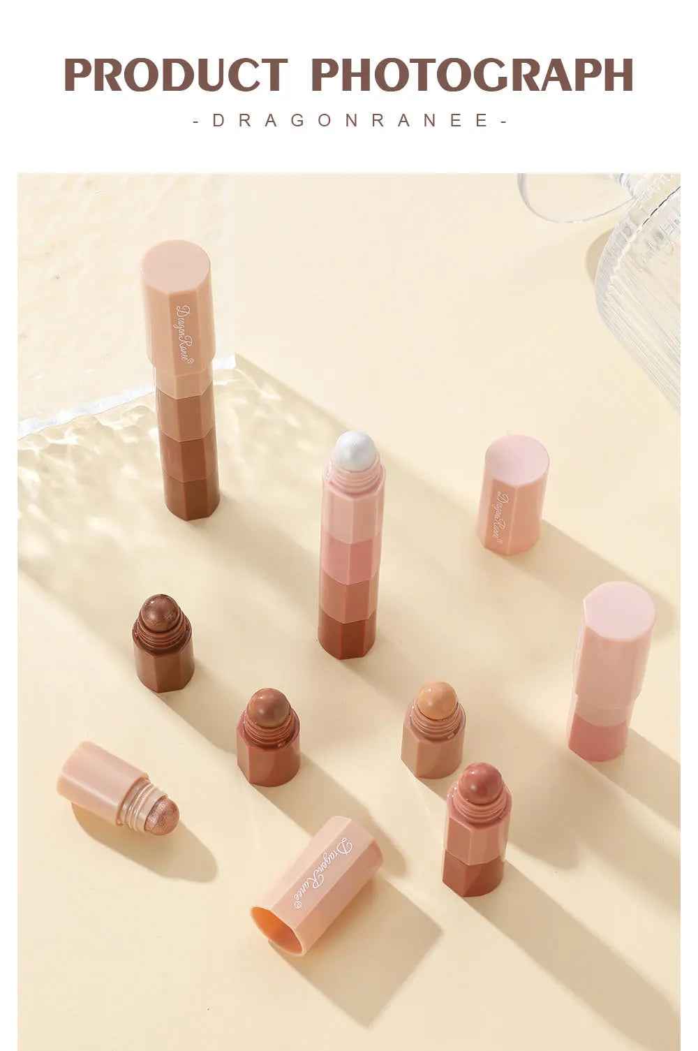 Dragon Ranee Eyeshadow Pencil 4 Colors/Set Waterproof Non-Smudge Highlighter Stick Pearlescent Matte Silkworm Lazy Eye Makeup