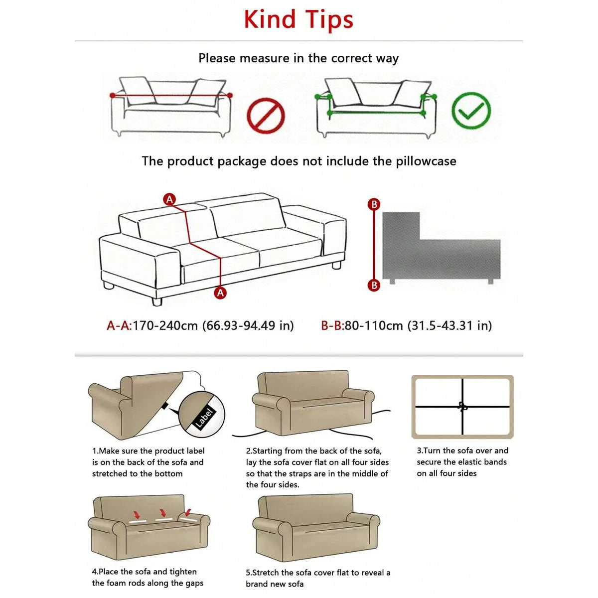 Floral Stretch Sofa Cover – Elastic Furniture Protector for Home & Office