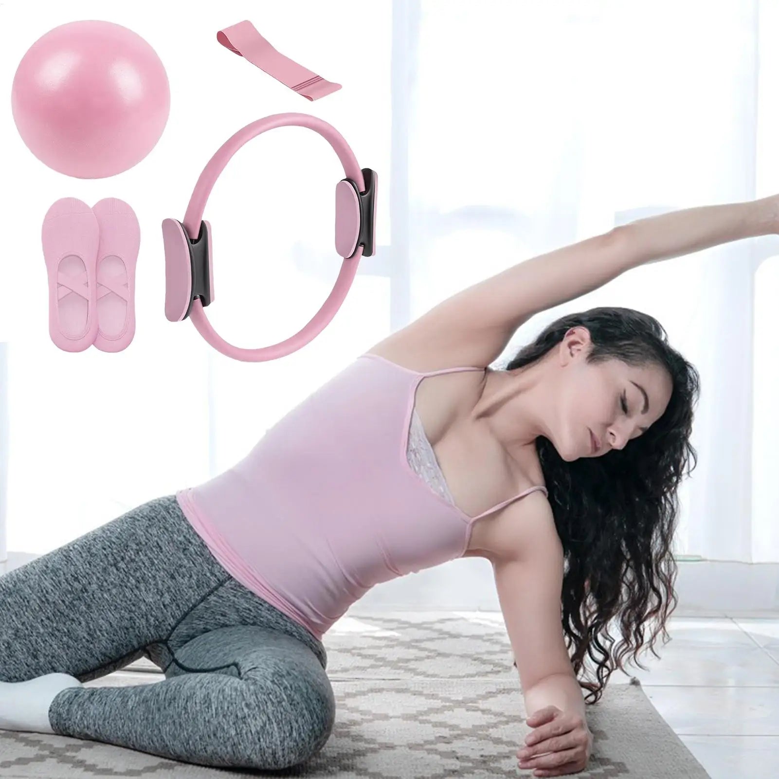 Pilates Ball & Ring Set Fitness Equipment for Pregnancy & Postpartum