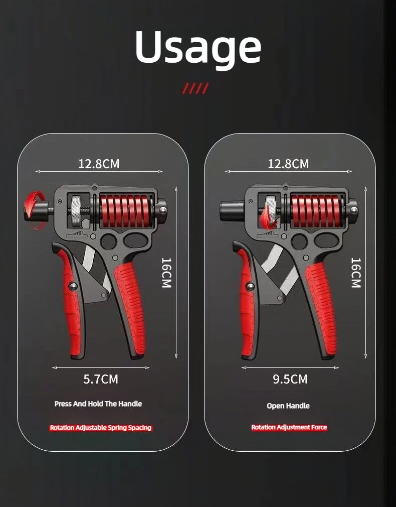 Adjustable Heavy Hand Grip Strengthener – 5–165Kg Forearm, Wrist & Finger Exercise Trainer