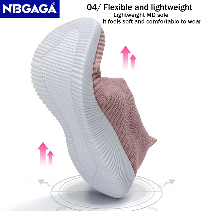 New Pink Women’s Sneakers – Comfortable Breathable Slip-On Casual Flats